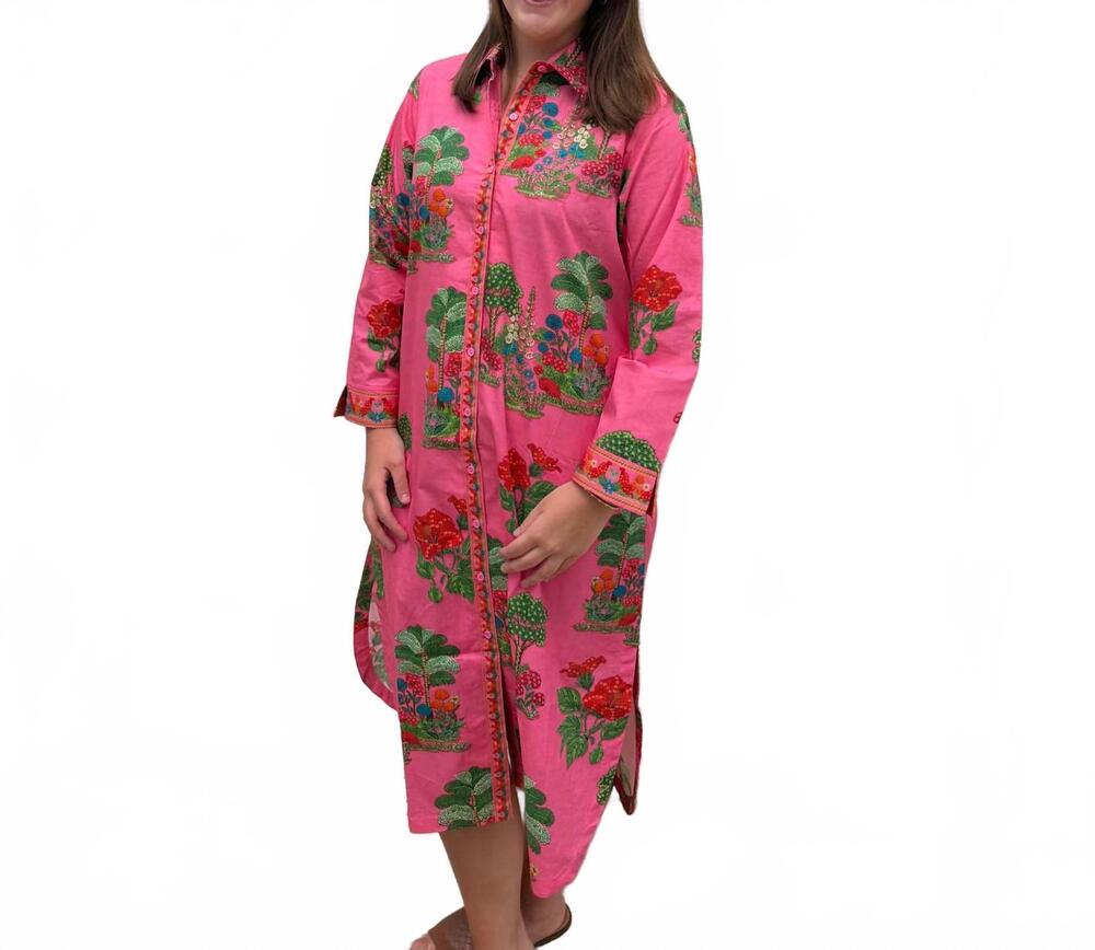NEW MAUDE VIVANTE liz dress in pink isles